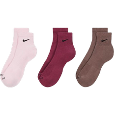 Nike Everyday Plus Cushioned Training Ankle Socks 3-pack - Pink/Rosewood/Plum