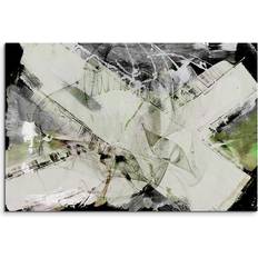 East Urban Home Abstract 739 Enigma Grey/White Wanddeko 120x80cm