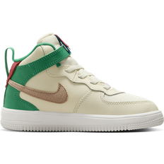 Nike Force 1 Mid SE EasyOn PSV - Coconut Milk/Pink Rise/Stadium Green/Hemp