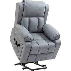 Reclining Chairs Armchairs Homcom 713-151V80GY Grey Armchair 39.8"