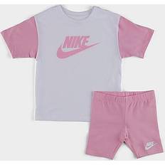 Children's Clothing Nike Girls' Little Kids' BF T-Shirt and Shorts Set Pink Rise/White
