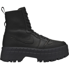 Women Lace Boots Nike Air Jordan 1 Brooklyn - Black/Flat Pewter