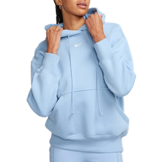 Blue - Hoodies - Women Sweaters Nike Sportswear Phoenix Fleece Oversized Pullover Hoodie Women's - Light Armoury Blue/Sail