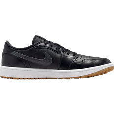 Black - Men Golf Shoes Nike Air Jordan 1 Low G - Black/Gum Medium Brown/White/Anthracite