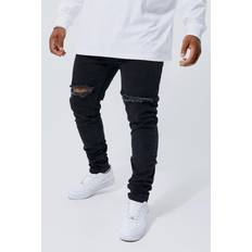 Skinny Stretch Exploded Knee Ripped Jeans