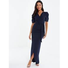 Dresses Quiz Women's Puff Sleeve Maxi Dress Navy