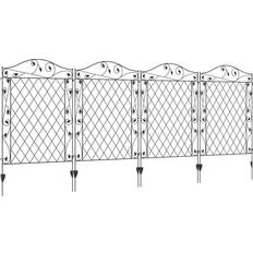 Fences OutSunny 11.5' Garden Fence, 4 Pack Fence
