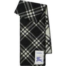 Burberry Check Wool Scarf - Black