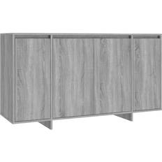 vidaXL Engineered Wood Grey Sonoma Sideboard 135x75cm