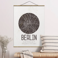 Klebefieber Berlin City Map Oak Poster 35x46.5cm