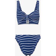 Polyester - Women Bikini Sets Hunza G Navy Bonnie Bikini Navy/White Stripe UNI