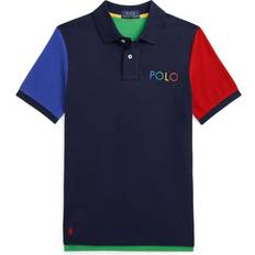 L Polo Shirts Children's Clothing Polo Ralph Lauren Boy's Color Blocked Ombre Logo Mesh Polo Shirt - Cruise Navy Multi