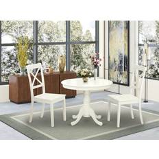 Dining Sets East West Furniture ANBO3-LWH-W Antique 3pcs