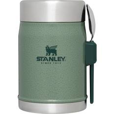 Stainless Steel Food Thermoses Stanley Classic Legendary with Spork Hammertone Green 0.11gal