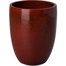 Pine Pots Emissary 19 Dia Tall Round Tropical Red Ceramic Planter