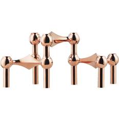 Stoff Nagel Rose Gold Lyslykt 6.9cm 3st