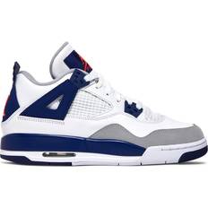 Children's Shoes Nike Air Jordan 4 Retro GS - White/Hyper Orange/Deep Royal Blue/Wolf Grey