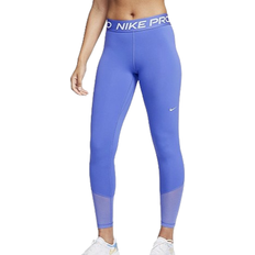 Nike Pro Women's Mid-Rise Full-Length Leggings - Blue Joy/Blue Tint