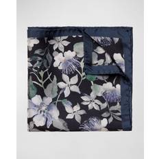 Eton Accessories Eton Hand-painted Floral Silk Pocket Square