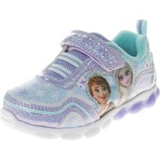 Disney Frozen Toddler Girls Light Up Sneakers Cyan Purple