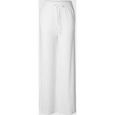 Dame - Hvite Bukser & Shorts Selected Viva-Gulia Hw Long Linen Pant Snow White