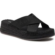 Schwarz Espadrilles Calvin Klein Jeans SPORTY WEDGE ROPE SANDAL MR, Keilsandale