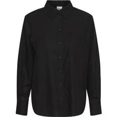 Dame - L Skjorter Y.A.S Flaxy Ls Linen Shirt Black