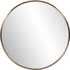 Homeroots Antiqued Brushed Round Wall Mirror