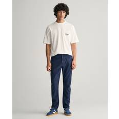 Herre - Lin Bukser Gant Cotton/Linen 5-Pocket Trousers Marine