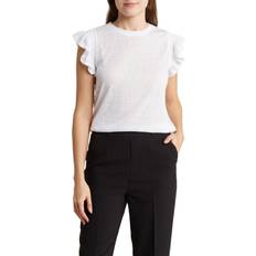 Adrianna Papell Tops Adrianna Papell Ruffle Sleeve Slub Knit T-shirt