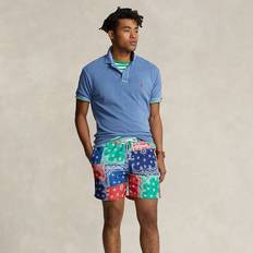 Men Swimming Trunks Polo Ralph Lauren Men's 5.75-Inch Traveler Classic Swim Trunks Archival Bandana Patchwork