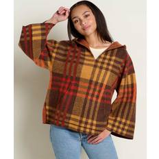 Red - Women Capes & Ponchos Heartfelt Poncho Dark Roast Plaid