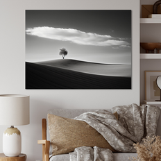 Framed Art Design Art "Solitude Tree Black White Meadow Photography" Meadow Framed Art