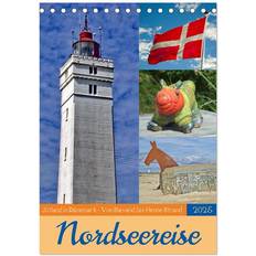 Calvendo North Sea Trip Jutland in Denmark from Blavand to Henne Strand A5 Portrait Desk Calendar 2025