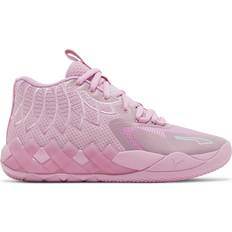 Pink Basketball Shoes Children's Shoes Puma Junior X LaMelo Ball MB.01 Iridescent - Lilac Chiffon/Light Aqua