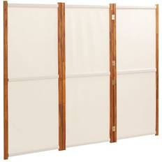 vidaXL 3-Panel Cream White Room Divider 82.7x70.9"