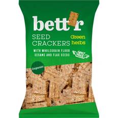 Brød, Kjeks og Knekkebrød Bett’r Organic Seed Crackers Crispbread 150g 1pakk