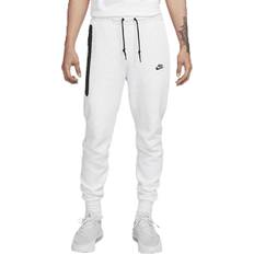 Nike Men - White Pants Nike Sportswear Tech Fleece Joggers Men - Birch Heather/Black