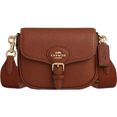 Coach Amelia Small Saddle Bag - Gold/Redwood