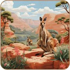 Ownta Kangaroo Pattern Premium Coaster 6