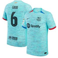 FC Barcelona Game Jerseys Nike Men's Gavi Aqua Barcelona 2023/24 Third Authentic Jersey