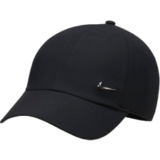 Nike Herren - Hoodies Bekleidung Nike Dri-FIT Club Unstructured Metal Swoosh Cap - Black/Metallic Silver