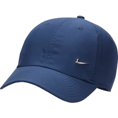 Blau - Damen Accessoires Nike Dri-FIT Club Unstructured Metal Swoosh Cap - Midnight Navy/Metallic Silver