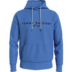 Tommy Hilfiger Logo Embroidery Drawstring Hoody - Blue Spell