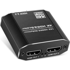 Nördic SGM-151 HDMI - 2xHDMI 2.0b/Micro USB B Power Splitter F-F