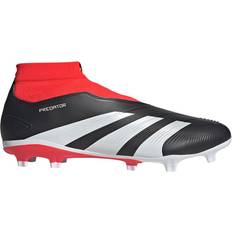 Adidas Firm Ground (FG) Soccer Shoes Adidas Predator League Laceless Firm Ground - Core Black/Cloud White/Solar Red
