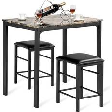 Dining Sets Goplus Costway 3 PCS Black Dining Set