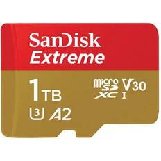 1 TB Memory Cards & USB Flash Drives SanDisk Extreme microSDXC Class 10 UHS-I U3 V30 A2 190/130MB/s 1TB + Adapter