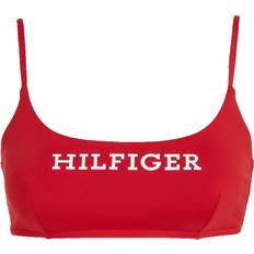 L - Røde Bikinioverdeler Tommy Hilfiger Monotype Logo Bikini Top Red, Red, Xs, Women