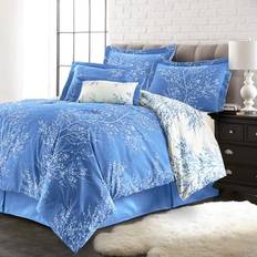 BrylaneHome Reversible Foliage Blue